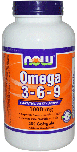 Omega 3-6-9, 250 шт, Now. Комплекс жирных кислот. Поддержание здоровья 