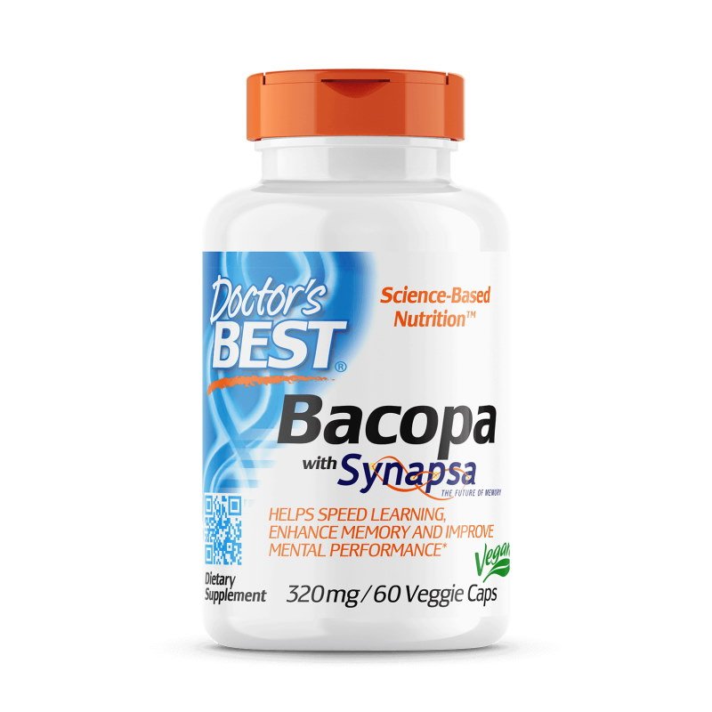 Doctor's BEST Натуральная добавка Doctor's Best Bacopa 320 mg, 60 вегакапсул, , 