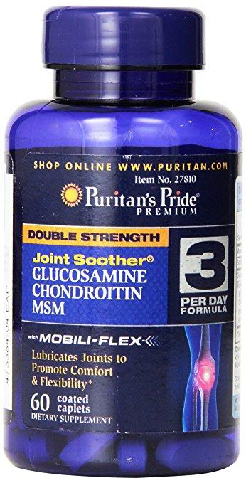 Puritan's Pride Double Strength Glucosamine Chondroitin MSM 60 Caps,  ml, Puritan's Pride. For joints and ligaments. General Health Ligament and Joint strengthening 