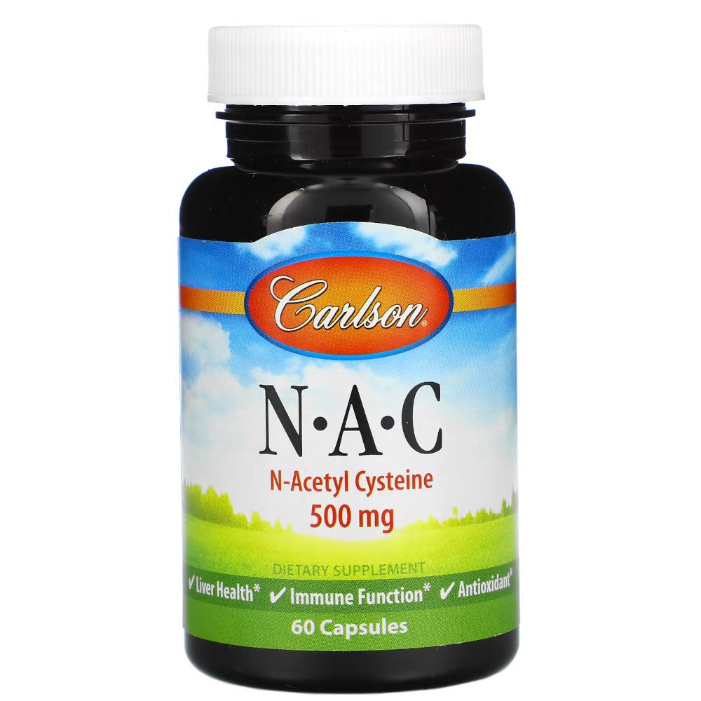 Аминокислота Carlson Labs N-A-C 500 mg, 60 капсул,  мл, Carlson Labs. Аминокислоты. 