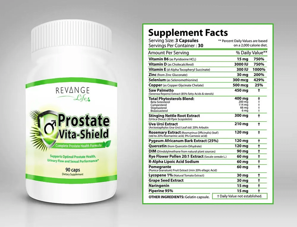 REVANGE Prostate VitaShield 90 шт. / 30 servings,  ml, Revange. Vitamin Mineral Complex