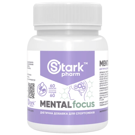 Mental Focus Stark Pharm 60 Caps,  ml, Stark Pharm. Post Workout. स्वास्थ्य लाभ 