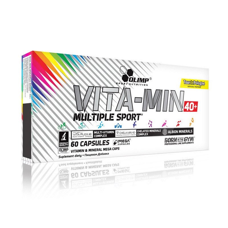 Вітамінно-мінеральний комплекс Olimp Labs Vita-min Multiple Sport (40+) 60 caps,  мл, Olimp Labs. Витамины и минералы. Поддержание здоровья Укрепление иммунитета 