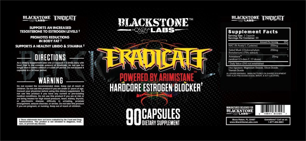 Blackstone labs  Eradicate 90 шт. / 90 servings,  ml, Blackstone Labs. PCT
