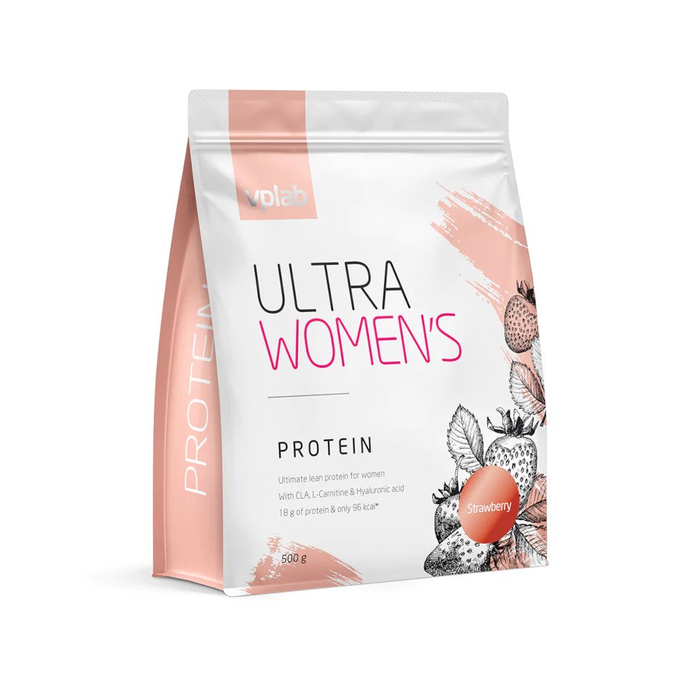Протеин VPLab Ultra Women's Protein, 500 грамм Клубника,  ml, VP Lab. Protein. Mass Gain recovery Anti-catabolic properties 