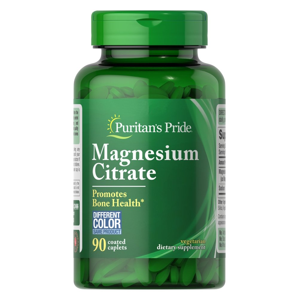 Витамины и минералы Puritan's Pride Magnesium Citrate 200 mg, 90 каплет,  мл, Puritan's Pride. Витамины и минералы. Поддержание здоровья Укрепление иммунитета 