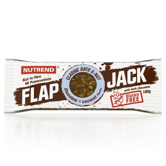Батончик Nutrend Flapjack Gluten Free, 100 грамм Шоколад-кокос СРОК 07.20,  мл, Nutrend. Батончик. 
