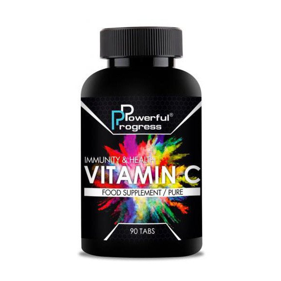 Витамин С Powerful Progress Vitamin C (90 таб),  мл, Powerful Progress. Витамин C. Поддержание здоровья Укрепление иммунитета 