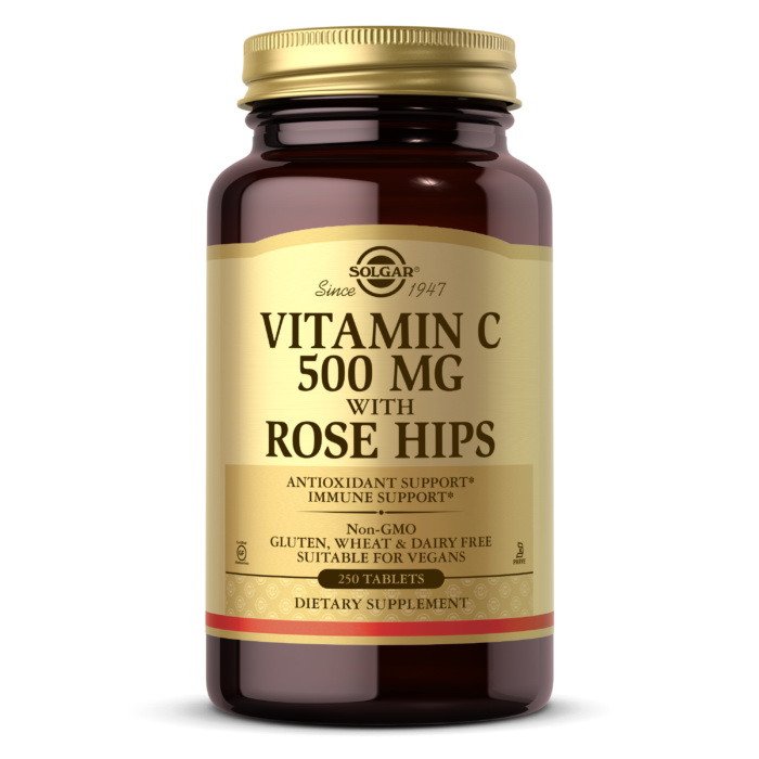Solgar Витамин C Solgar Vitamin C 500 mg with Rose Hips 250 таблеток, , 