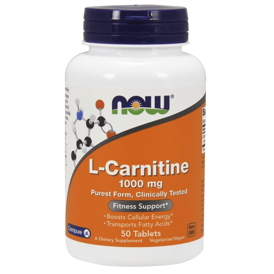 Жироспалювач NOW Foods L-Carnitine 1000 mg 50 Tabs,  ml, Now. L-carnitina. Weight Loss General Health Detoxification Stress resistance Lowering cholesterol Antioxidant properties 