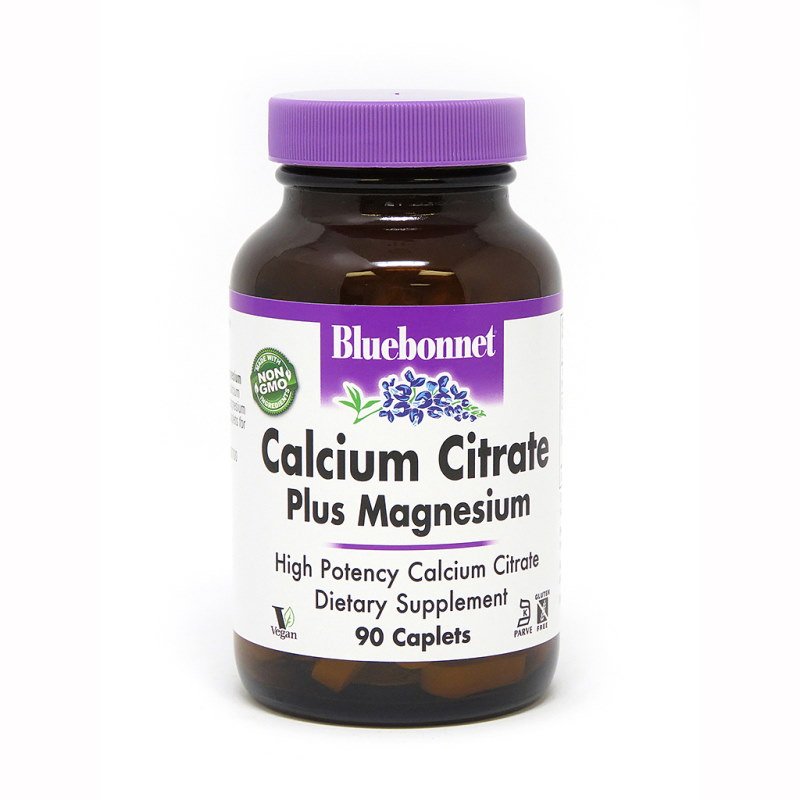 Витамины и минералы Bluebonnet Calcium Citrate Plus Magnesium, 90 капсул,  мл, Bluebonnet Nutrition. Витамины и минералы. Поддержание здоровья Укрепление иммунитета 