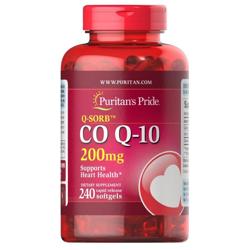 Витамины и минералы Puritan's Pride CO Q10 200 mg, 240 капсул,  мл, Puritan's Pride. Витамины и минералы. Поддержание здоровья Укрепление иммунитета 