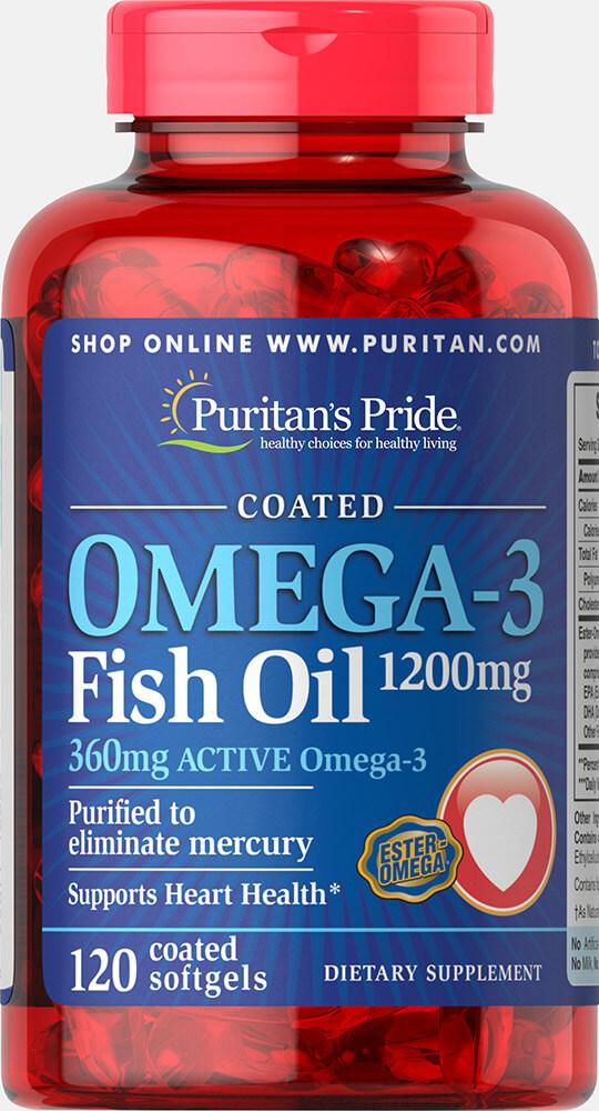 Omega-3 Fish Oil 1200 mg (360 mg Active Omega-3)100 Softgels,  мл, Puritan's Pride. Спец препараты. 