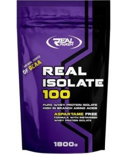 Real Isolate 100, 1800 g, Real Pharm. Whey Isolate. Lean muscle mass Weight Loss recovery Anti-catabolic properties 