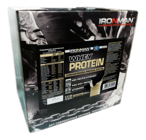 Сывороточный протеин, 2000 г, Ironman. Сывороточный концентрат. Набор массы Восстановление Антикатаболические свойства 
