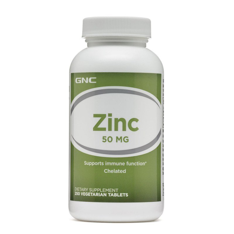 Витамины и минералы GNC ZINC 50, 250 вегатаблеток,  мл, GNC. Витамины и минералы. Поддержание здоровья Укрепление иммунитета 