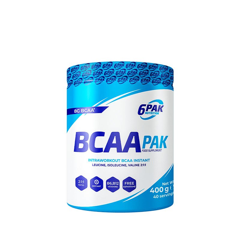 BCAA 6PAK Nutrition BCAA Pak, 400 грамм Апельсин-киви,  мл, 6PAK Nutrition. BCAA. Снижение веса Восстановление Антикатаболические свойства Сухая мышечная масса 