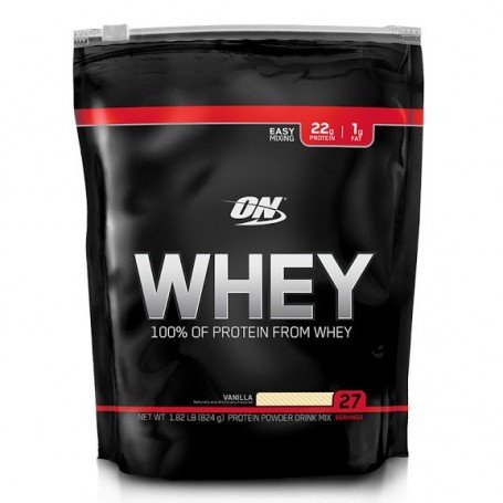 Whey, 837 g, Optimum Nutrition. Mezcla de proteínas de suero de leche. 