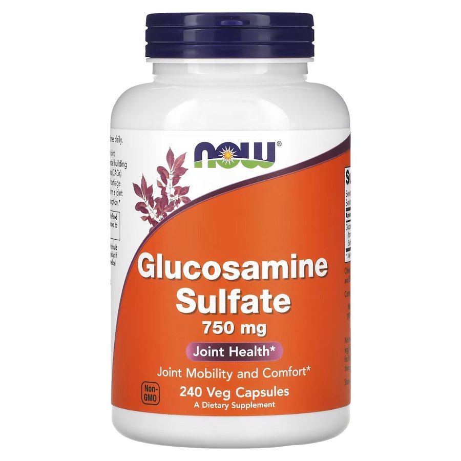 Для суставов и связок NOW Glucosamine Sulfate 750 mg, 240 капсул,  мл, Now. Хондропротекторы. Поддержание здоровья Укрепление суставов и связок 