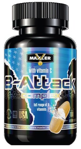 B-attack complex, 100 piezas, Maxler. Vitamina B. General Health 