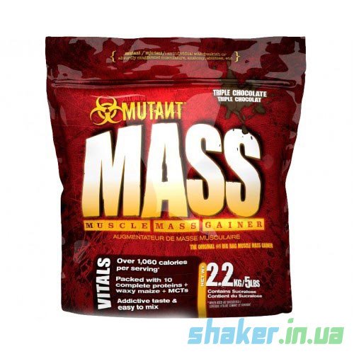 Гейнер для набора массы Mutant Mass (2,27 кг) мутант масс triple chocolate,  ml, Mutant. Gainer. Mass Gain Energy & Endurance recovery 