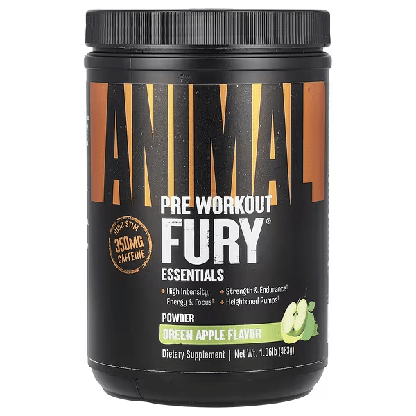 Universal Nutrition Передтренувальний комплекс Universal Nutrition Animal Fury 491 g Green Apple, , 491 г