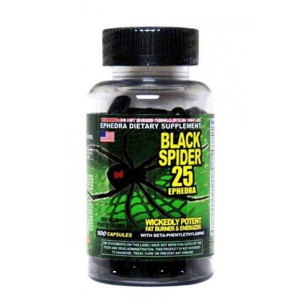 Жиросжигатель Cloma Pharma Black Spider 25 - 100 капсул клома фарма блэк спайдер ,  ml, Cloma Pharma. Quemador de grasa. Weight Loss Fat burning 