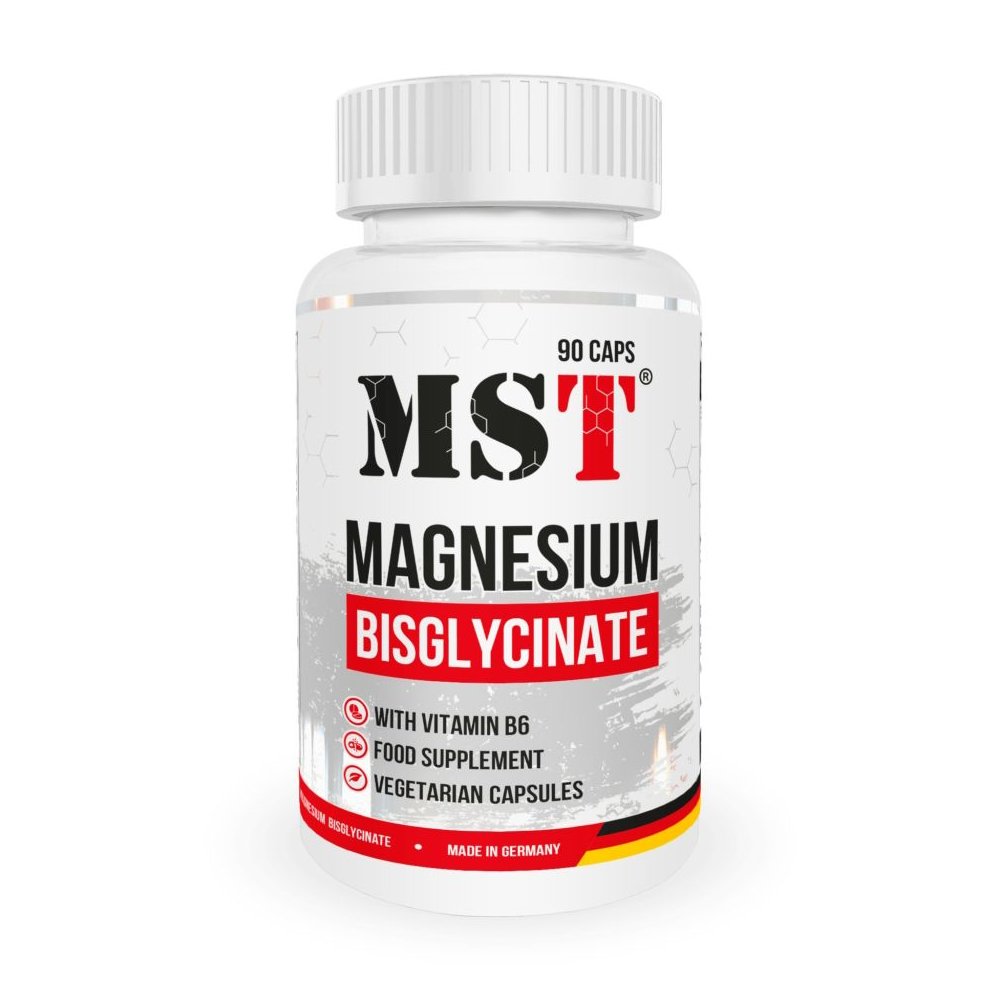 Витамины и минералы MST Magnesium Bisglycinate, 90 капсул,  ml, MST Nutrition. Vitamins and minerals. General Health Immunity enhancement 