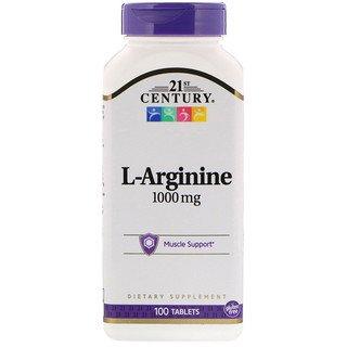 Л-Аргинин 21st Century L-Arginine 1000 mg (100 таблеток) 21 век центури,  ml, 21st Century. Arginine. स्वास्थ्य लाभ Immunity enhancement Muscle pumping Antioxidant properties Lowering cholesterol Nitric oxide donor 