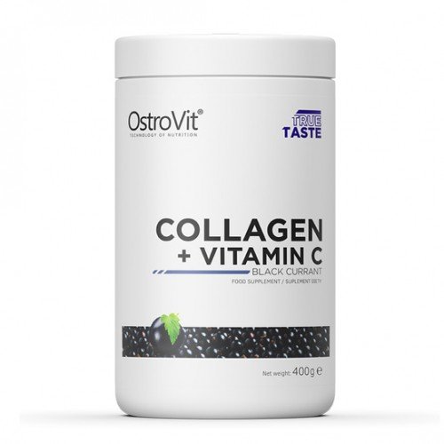 Ostrovit Collagen + Vitamin C 400 г Черная смородина,  ml, OstroVit. Colágeno. General Health Ligament and Joint strengthening Skin health 