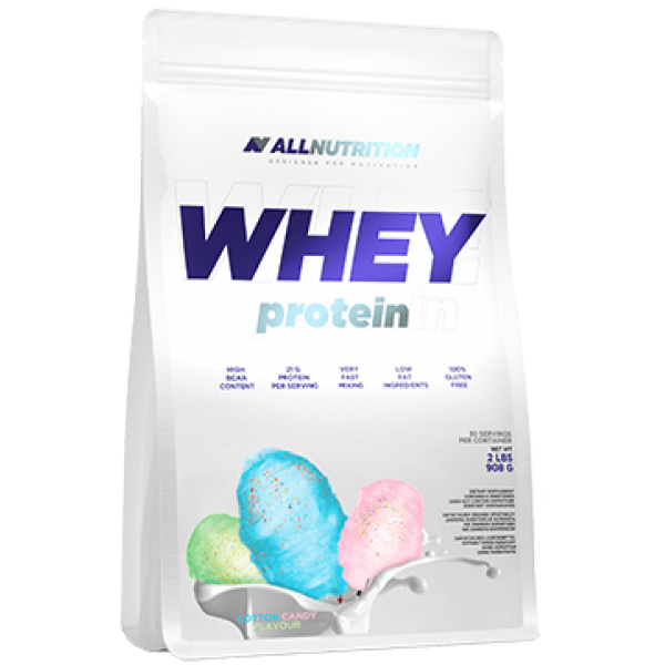 Сывороточный протеин концентрат AllNutrition Whey Protein (900 г) алл нутришн Cotton Candy,  мл, AllNutrition. Сывороточный концентрат. Набор массы Восстановление Антикатаболические свойства 