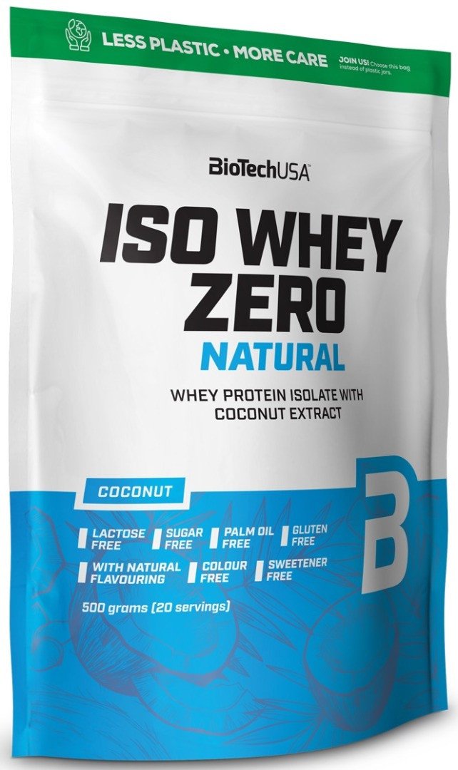 BioTech Ізолят сироваткового білка BioTech Iso Whey Zero Natural 500 g, , 0.5 кг