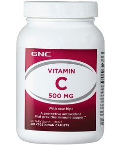 Vitamin C 500 mg, 250 pcs, GNC. Vitamin C. General Health Immunity enhancement 