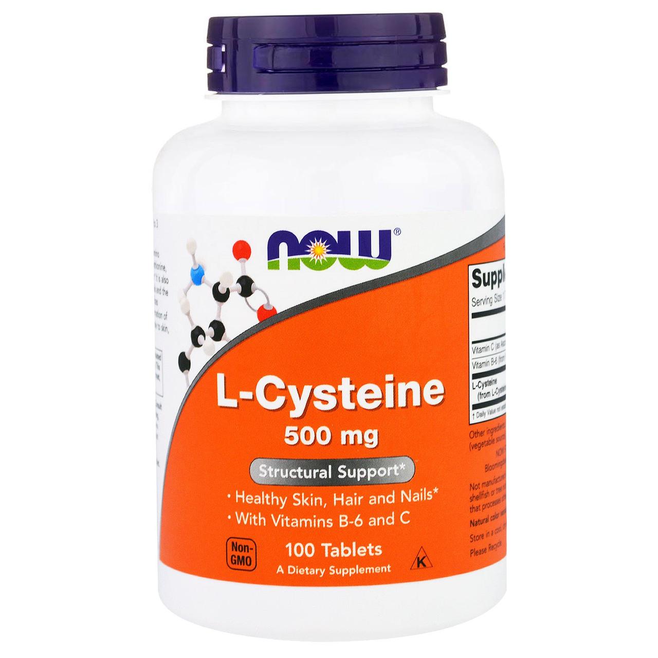 Now NOW Foods L-Cysteine 500 mg 100 tabs, , 100 шт.