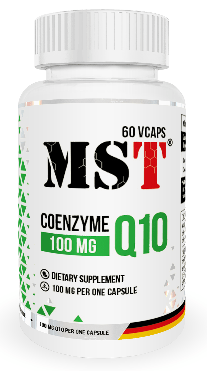 Коэнзим Q10 MST Coenzyme Q10 100 mg 60 капсул,  мл, MST Nutrition. Коэнзим-Q10. Поддержание здоровья Антиоксидантные свойства Профилактика ССЗ Толерантность к физ. нагрузкам 