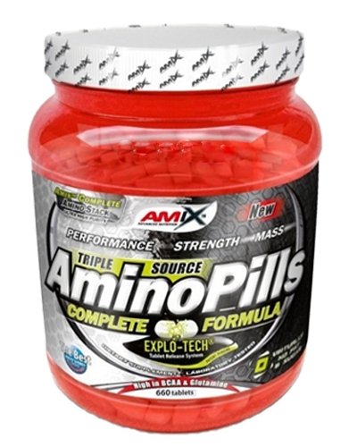 Amino Pills, 660 piezas, AMIX. Complejo de aminoácidos. 