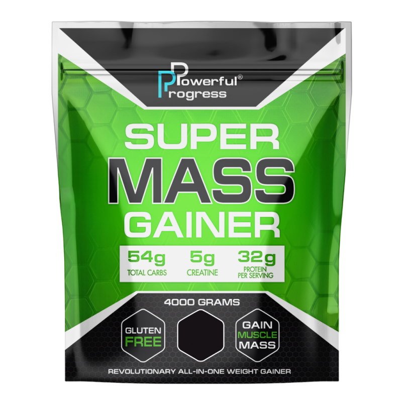 Гейнер Powerful Progress Super Mass Gainer, 4 кг Орео,  ml, Powerful Progress. Gainer. Mass Gain Energy & Endurance recovery 