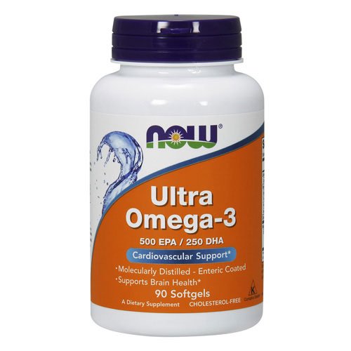 NOW Ultra Omega-3 90 капс Без вкуса,  мл, Now. Омега 3 (Рыбий жир). Поддержание здоровья Укрепление суставов и связок Здоровье кожи Профилактика ССЗ Противовоспалительные свойства 