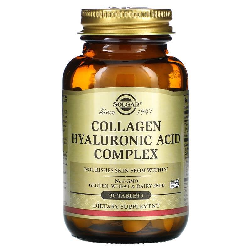 Solgar Collagen-Hyaluronic Acid Complex 30 tab,  мл, Solgar. Коллаген. Поддержание здоровья Укрепление суставов и связок Здоровье кожи 