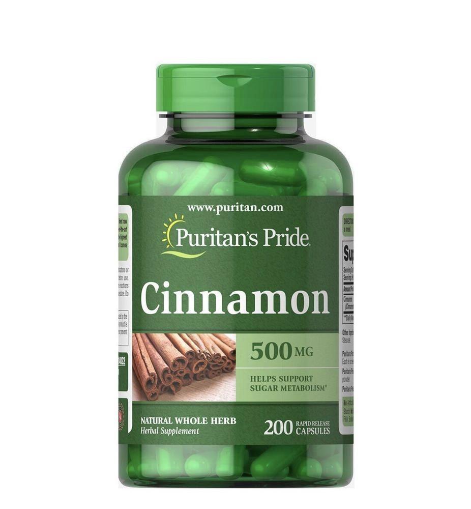 Puritan's Pride Cinnamon 500 mg 200 caps,  мл, Puritan's Pride. Спец препараты. 