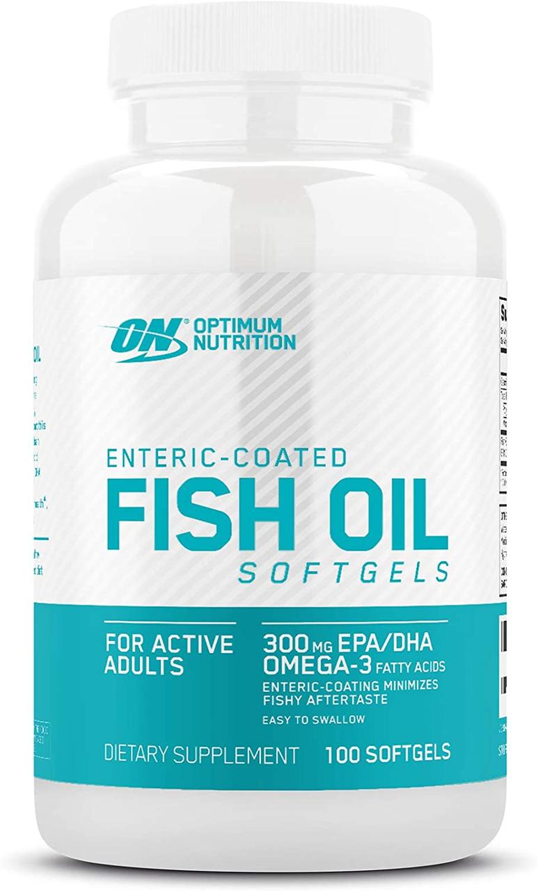 Рыбий жир Optimum Nutrition Fish Oil (100 капс) омега 3 оптимум нутришн,  мл, Optimum Nutrition. Омега 3 (Рыбий жир). Поддержание здоровья Укрепление суставов и связок Здоровье кожи Профилактика ССЗ Противовоспалительные свойства 