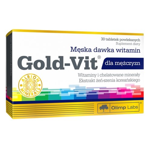 Gold Vit for Men, 30 шт, Olimp Labs. Витамины и минералы. Поддержание здоровья Укрепление иммунитета 