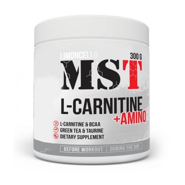 Жиросжигатель MST L-Carnitine + Amino, 300 грамм Лимон-лайм,  ml, MST Nutrition. Fat Burner. Weight Loss Fat burning 
