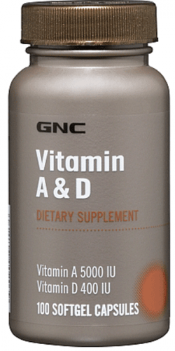 Vitamin A & D, 100 pcs, GNC. Vitamin Mineral Complex. General Health Immunity enhancement 