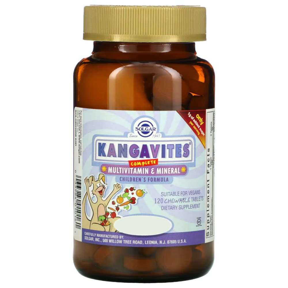 Витамины и минералы Solgar Kangavites, 120 жевательных таблеток Ягоды,  ml, Solgar. Vitamins and minerals. General Health Immunity enhancement 