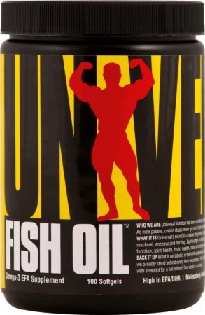 Fish Oil, 100 шт, Universal Nutrition. Омега 3 (Рыбий жир). Поддержание здоровья Укрепление суставов и связок Здоровье кожи Профилактика ССЗ Противовоспалительные свойства 