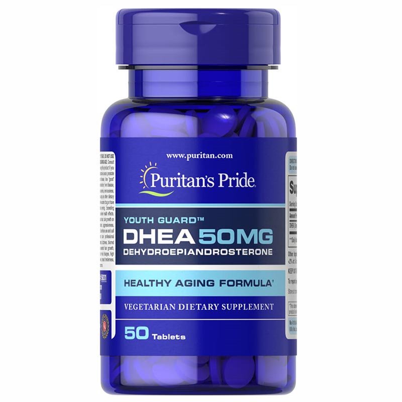 Стимулятор тестостерона Puritan's Pride DHEA 50 mg, 50 таблеток,  мл, Protein Factory. Бустер тестостерона. Поддержание здоровья Повышение либидо Aнаболические свойства Повышение тестостерона 