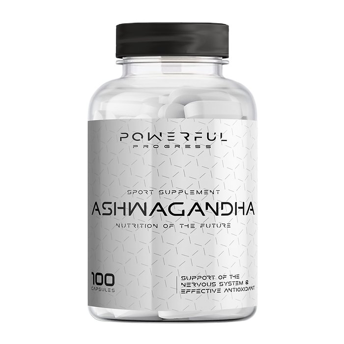 Натуральная добавка Powerful Progress Ashwagandha, 100 капсул,  мл, Powerful Progress. Hатуральные продукты. Поддержание здоровья 