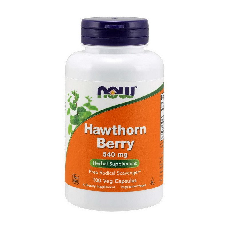 Боярышник NOW Foods Hawthorn Berry 540 mg 100 Veg Caps,  мл, Now. Спец препараты. 