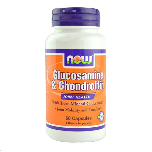 Glucosamine & Chondroitin, 60 шт, Now. Глюкозамин Хондроитин. Поддержание здоровья Укрепление суставов и связок 